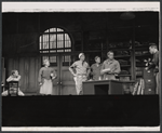 Peter Fonda, Peg Murray, Hy Anzell, Eugène Roche, Darren McGavin and unidentified in the stage production Blood, Sweat and Stanley Poole