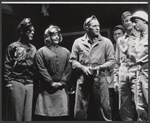 Peg Murray, Darren McGavin, Eugène Roche, Peter Fonda, Hy Anzell and unidentified in the stage production Blood, Sweat and Stanley Poole