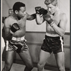 Brock Peters and Steve Forrest in rehearsal for the stage production The Body Beautiful