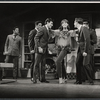 Mary Tyler Moore [center] and unidentified others in the stage production Breakfast at Tiffany's