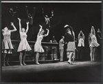 Mary Tyler Moore [center] and unidentified others in the stage production Breakfast at Tiffany's