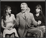 Unidentified actress, Art Lund, and Mary Tyler Moore in the stage production Breakfast at Tiffany's