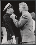 Unidentified actor and Art Lund in the stage production Breakfast at Tiffany's