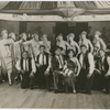 Dance troupe that includes Mae Fortune (far right), Bessie Buchanan (1st row, 3rd from right), Tosh Hammed (1st row, 1st from right) and Leonard Harper (center)