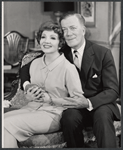 Claudette Colbert and Cyril Ritchard in the stage production The Irregular Verb to Love