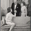 Kathryn Hays, Cyril Ritchard and Claudette Colbert in the stage production The Irregular Verb to Love