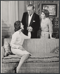 Kathryn Hays, Cyril Ritchard and Claudette Colbert in the stage production The Irregular Verb to Love