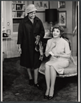 Hilda Haynes and Claudette Colbert in the stage production The Irregular Verb to Love