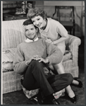 Robert Drivas and Claudette Colbert in the stage production The Irregular Verb to Love