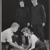 Pat Hingle, Christopher Plummer, Nan Martin and Raymond Massey in the stage production J.B.