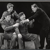 Nan Martin [left] Pat Hingle [right] and ensemble in the stage production J.B.