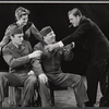 Nan Martin [left], Pat Hingle [right] and ensemble in the stage production J.B.
