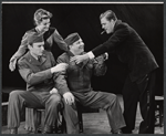 Nan Martin [left], Pat Hingle [right] and ensemble in the stage production J.B.