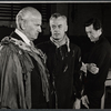 Sheppard Strudwick [center] John Carradine [right] and unidentified in the stage production J.B.