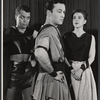 Harold Scott [at left] and unidentified others in the Off-Broadway stage production The Jackass