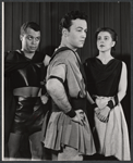 Harold Scott [at left] and unidentified others in the Off-Broadway stage production The Jackass