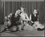 Margaret Hall [center] and unidentified others in the Off-Broadway stage production The Jackass