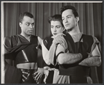 Harold Scott [at left] and unidentified others in the Off-Broadway stage production The Jackass