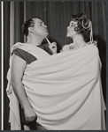 Dom DeLuise and Margaret Hall in the Off-Broadway stage production The Jackass