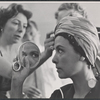 Lena Horne and unidentified in costume fitting for the 1957 stage production Jamaica