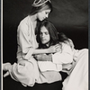 Unidentified actress and Jeff Fenholt in the stage production Jesus Christ Superstar