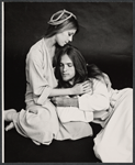 Unidentified actress and Jeff Fenholt in the stage production Jesus Christ Superstar