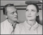 Frank Gorshin and Julie Wilson in rehearsal for the stage production Jimmy