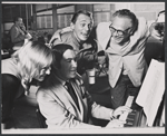 Frank Gorshin [top] and unidentified others in rehearsal for the stage production Jimmy