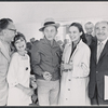 Anita Gillette, Frank Gorshin, Julie Wilson and Jack L. Warner in rehearsal for the stage production Jimmy