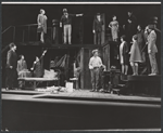 Dustin Hoffman [center] and unidentified others in the stage production Jimmy Shine