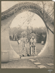 Ruth St. Denis and Ted Shawn outdoors wearing oriental costumes