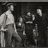 Dudley Sutton, Avis Bunnage, Leila Greenwood [?], and Aubrey Morris in the stage production The Hostage