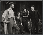 Dudley Sutton, Avis Bunnage, Leila Greenwood [?], and Aubrey Morris in the stage production The Hostage