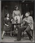 Avis Bunnage, Celia Salkeld, and Dudley Sutton in the stage production The Hostage