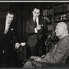 Ray Milland [left] and unidentified in the stage production Hostile Witness