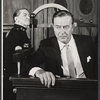 Ray Milland [right] and unidentified in the stage production Hostile Witness