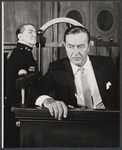 Ray Milland [right] and unidentified in the stage production Hostile Witness