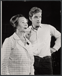 Paula Trueman and Sean Garrison in rehearsal for the the Boston tryout of the stage production Hot September
