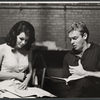 Sheila Sullivan and Sean Garrison in rehearsal for the the Boston tryout of the stage production Hot September