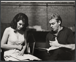 Sheila Sullivan and Sean Garrison in rehearsal for the the Boston tryout of the stage production Hot September