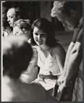 Sheila Sullivan [center] and Sean Garrison [at right], and unidentified others in rehearsal for the the Boston tryout of the stage production Hot September