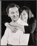 Eddie Bracken and Lovelady Powell in rehearsal for the the Boston tryout of the stage production Hot September