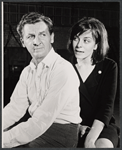 Eddie Bracken and Lovelady Powell in rehearsal for the the Boston tryout of the stage production Hot September