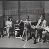 Paula Trueman, Sheila Sullivan, Sean Garrison, Betty Lester, John Stewart and Lovelady Powell in rehearsal for the the Boston tryout of the stage production Hot September