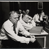 Director Joshua Logan and producer Leland Hayward in rehearsal for the the Boston tryout of the stage production Hot September