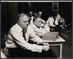 Director Joshua Logan and producer Leland Hayward in rehearsal for the the Boston tryout of the stage production Hot September