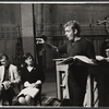 John Stewart, Lovelady Powell, Sean Garrison and unidentified in rehearsal for the the Boston tryout of the stage production Hot September