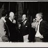Director Joshua Logan, co-producer David Merrick and co-producer Leland Hayward in rehearsal for the the Boston tryout of the stage production Hot September