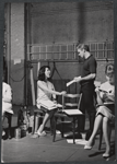 Sheila Sullivan, Sean Garrison and Betty Lester in rehearsal for the the Boston tryout of the stage production Hot September