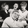 Sean Garrison [foreground], Lee Lawson, Kathryn Hays and Betty Lester in publicity pose for the stage production Hot September